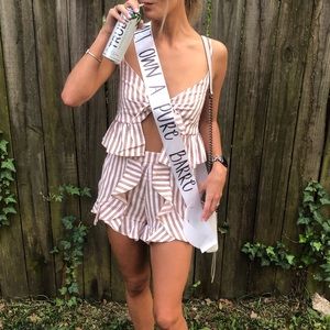 Striped two piece set